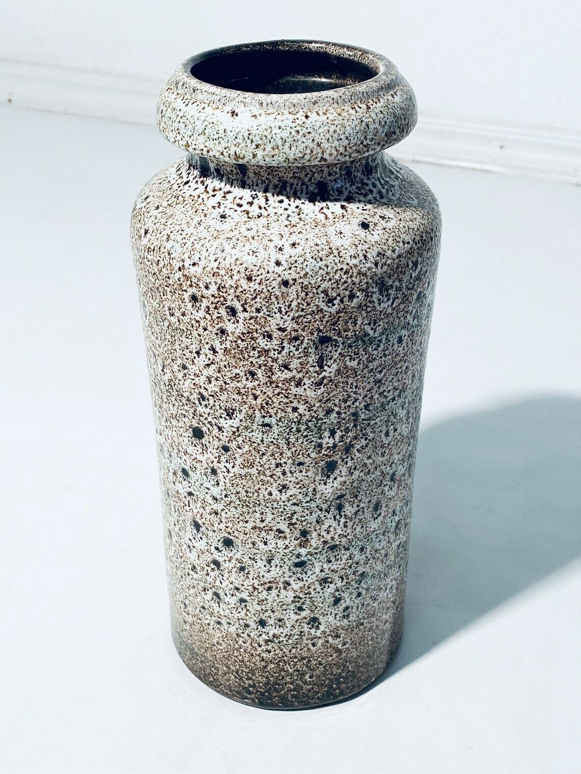 Scheurich Fat Lava West Germany Gray Brown Ceramic Vase 517 30  Vintage Mid Century 1960s photo Home Decor