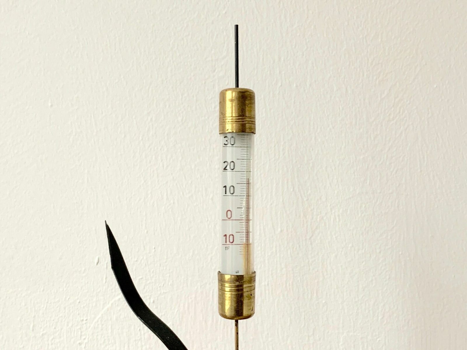 Franse mid-century modern rietthermometer, ca. jaren 1950 / sculptuur, weer en wind, modernistisch, boho chic photo furniture