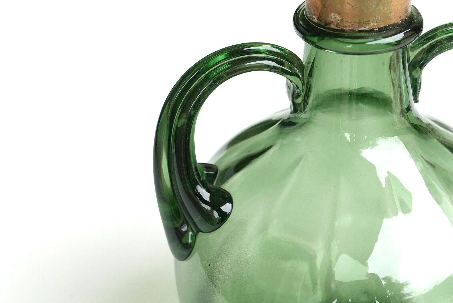 John Grinsell And Sons Green Glass Carafe, Birmingham / Silvered , England, English photo furniture