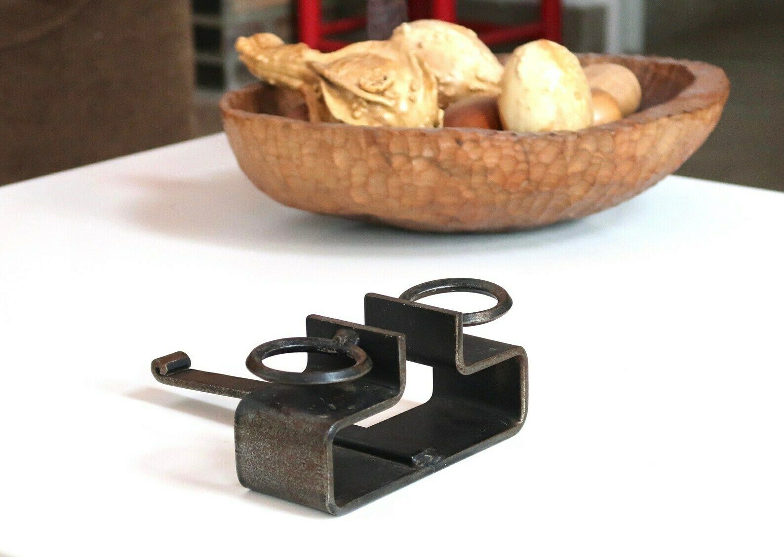 French Iron Candle Holder, 1970s / Modern, Rustic, Farmhouse, Country, Boho Chic, Folk photo furniture