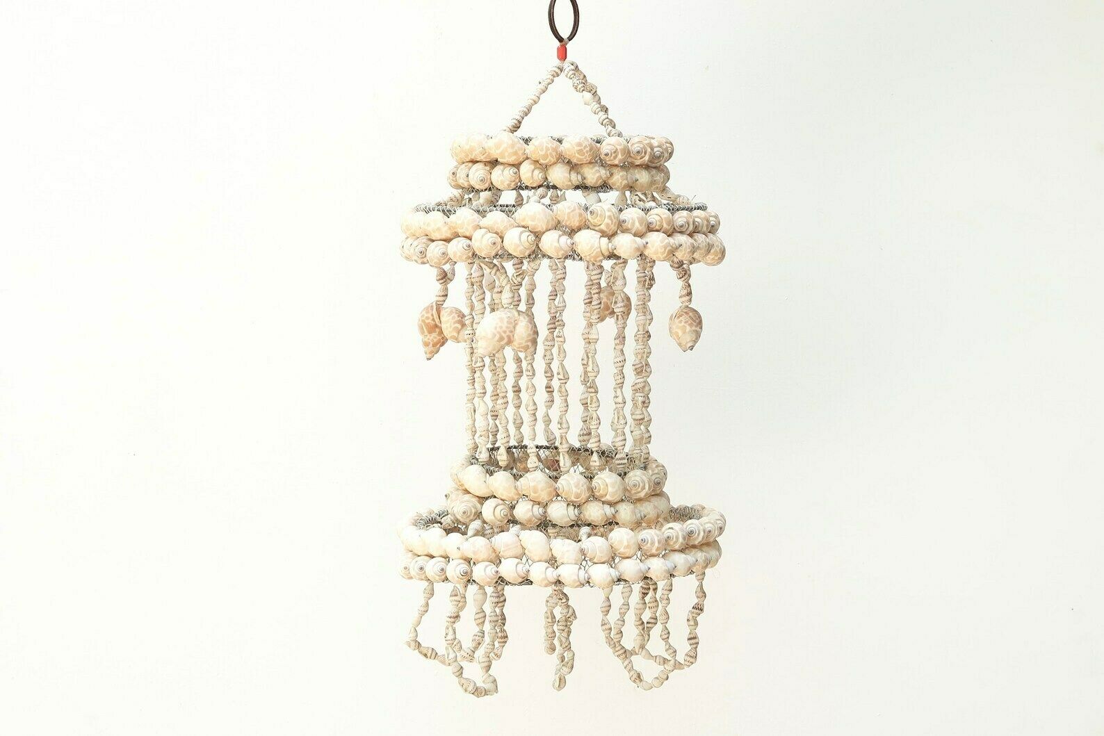 Schelpen Plafondlamp Of Hangende Decoratie, Jaren 1960 / Verlichting, Boho Chic, Bohemian, Folk, Nautical Beach Decor, Tiki