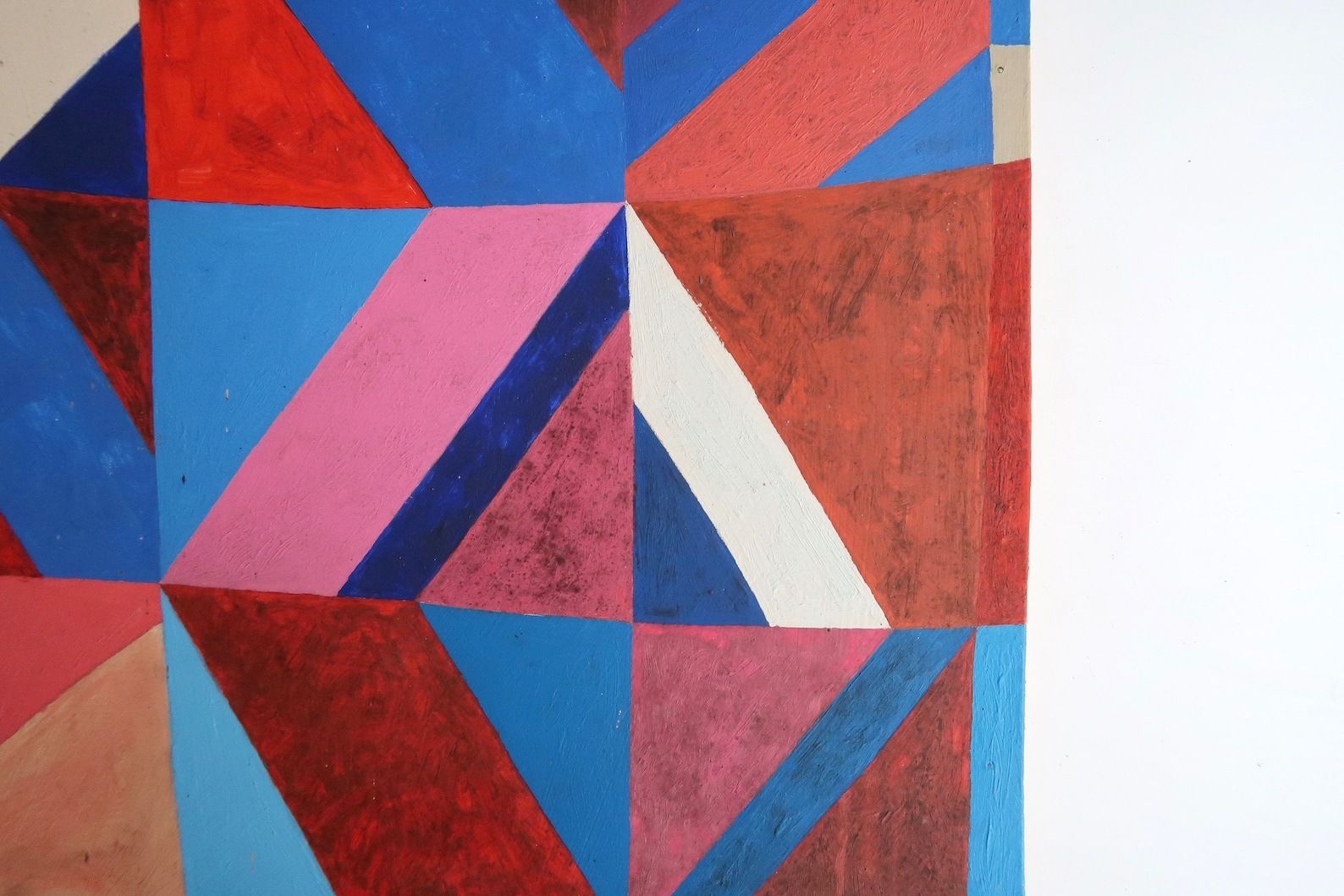 French Abstract Painting By Martin Hammond, 1990s / Modern, Pink Blue, France photo for sale