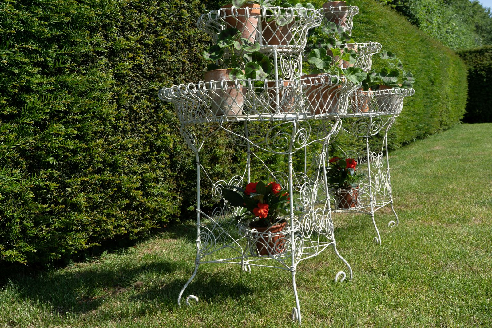 A Pair Of Victorian Wirework Garden Planters photo buy