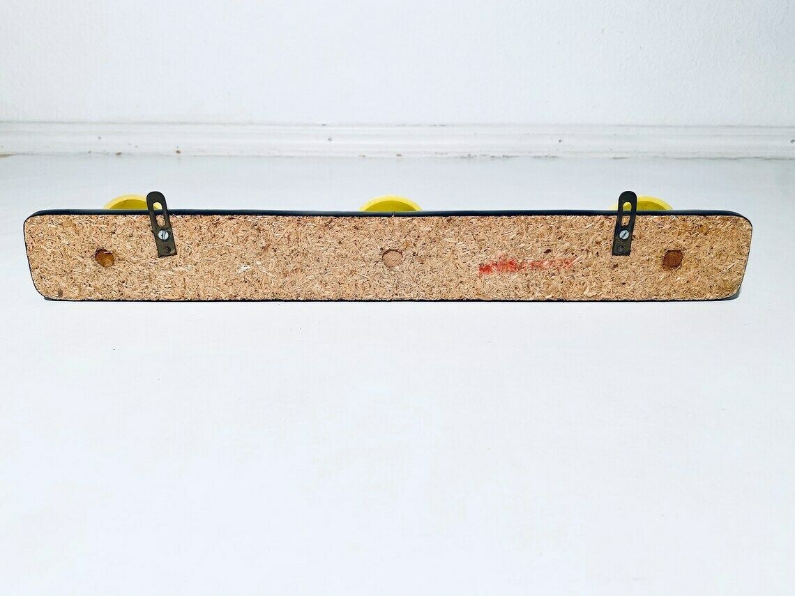 photo for sale Vintage Pastel Yellow And Green Clothes Rack Hooks  1950s 60s Vintage Interior