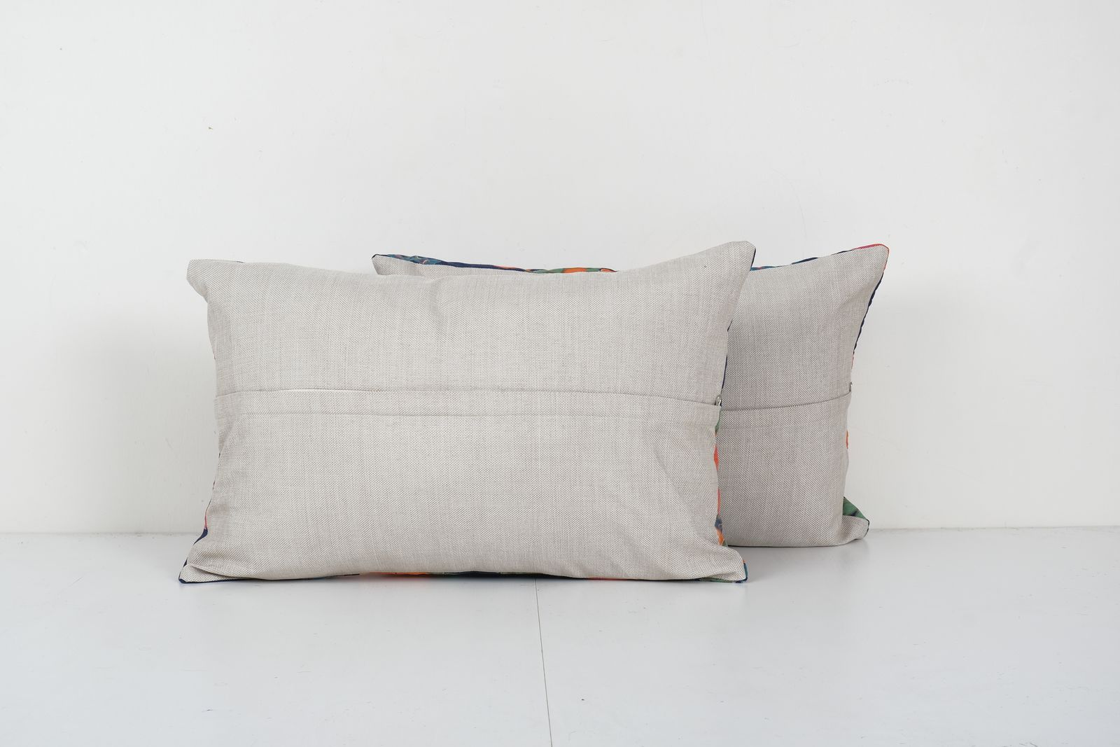 Old Uzbek Trade Cloth Pillow, Vintage Floral Roller Print Bedding Cushion Cover On Cotton 16'' X 24'' photo for sale
