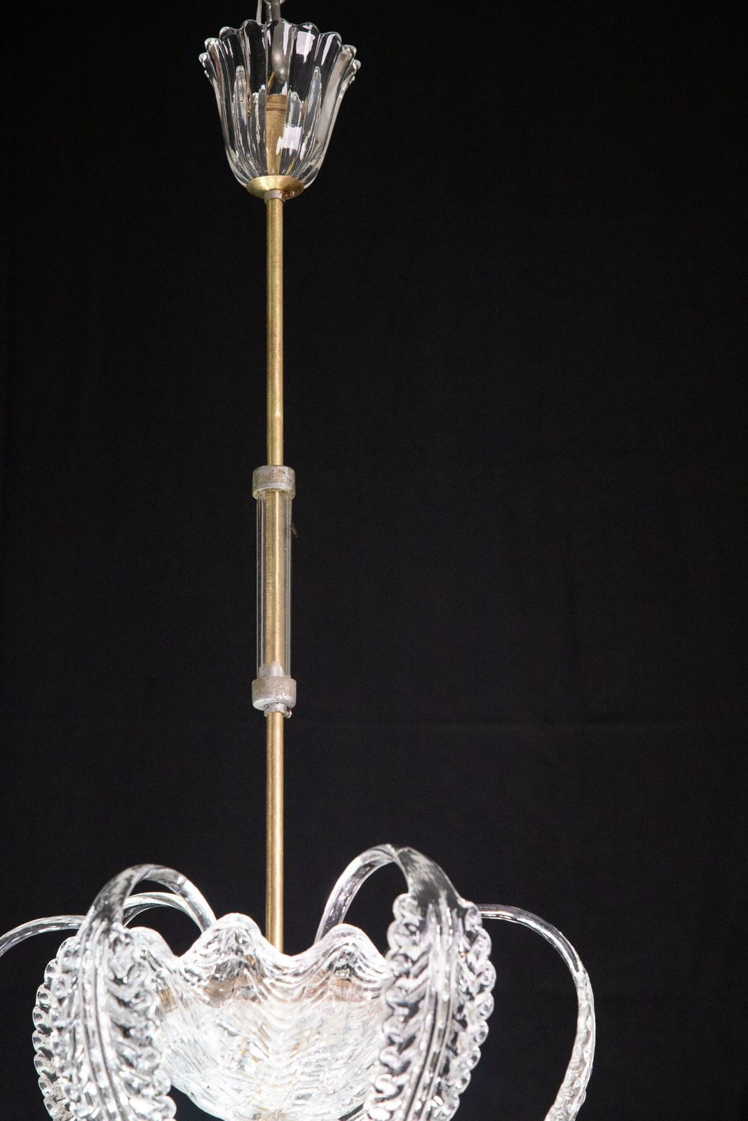 Elegant Barovier & Toso "Fountain" Chandelier, Murano Glass, 1940 photo 2006.0