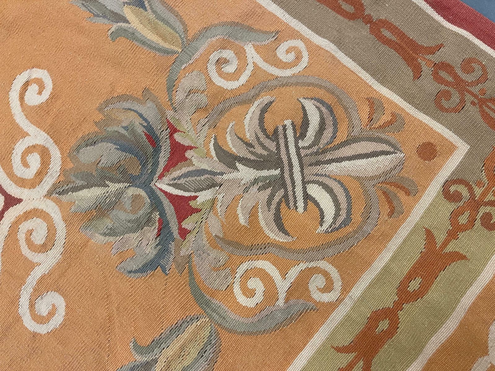 photo furniture Gold Aubusson Rug Exclusive Area Rug Handwoven Wool Needlepoint For Home Decor
