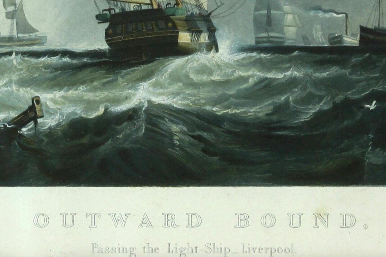 Set Of 2 Prints From Engravings By R G Reeve. "Outward Bound" & "Homeward Bound" photo 70.0