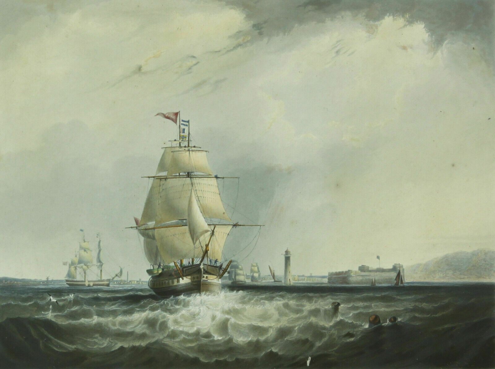 Set Of 2 Prints From Engravings By R G Reeve. "Outward Bound" & "Homeward Bound" photo buy