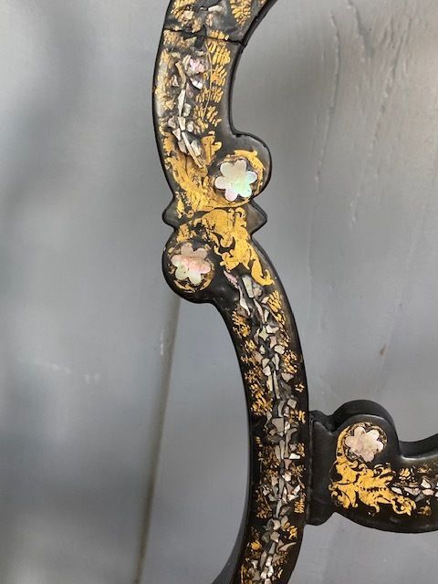 photo vinterior Pair Of 19th Century Ebonised Victorian Side Chairs, English C. 1860