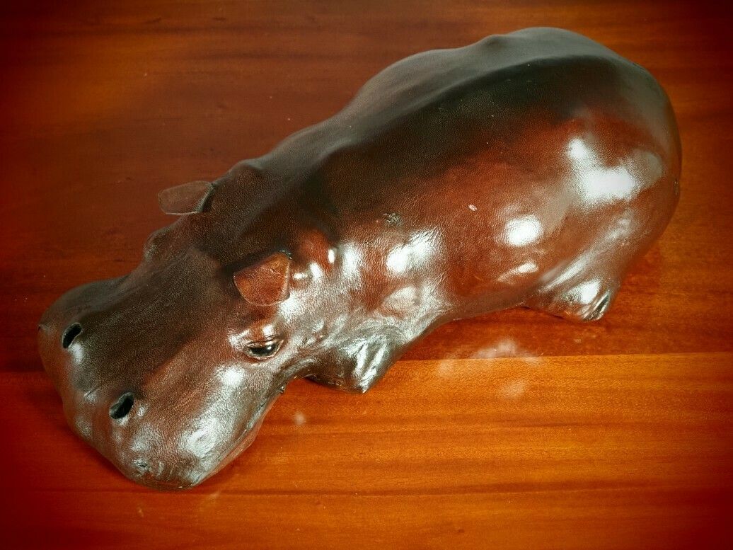 Hippo Dimitri Omersa Style Leather Lying Baby Hippopotamus – Abercrombie & Fitch Liberty Of London photo furniture