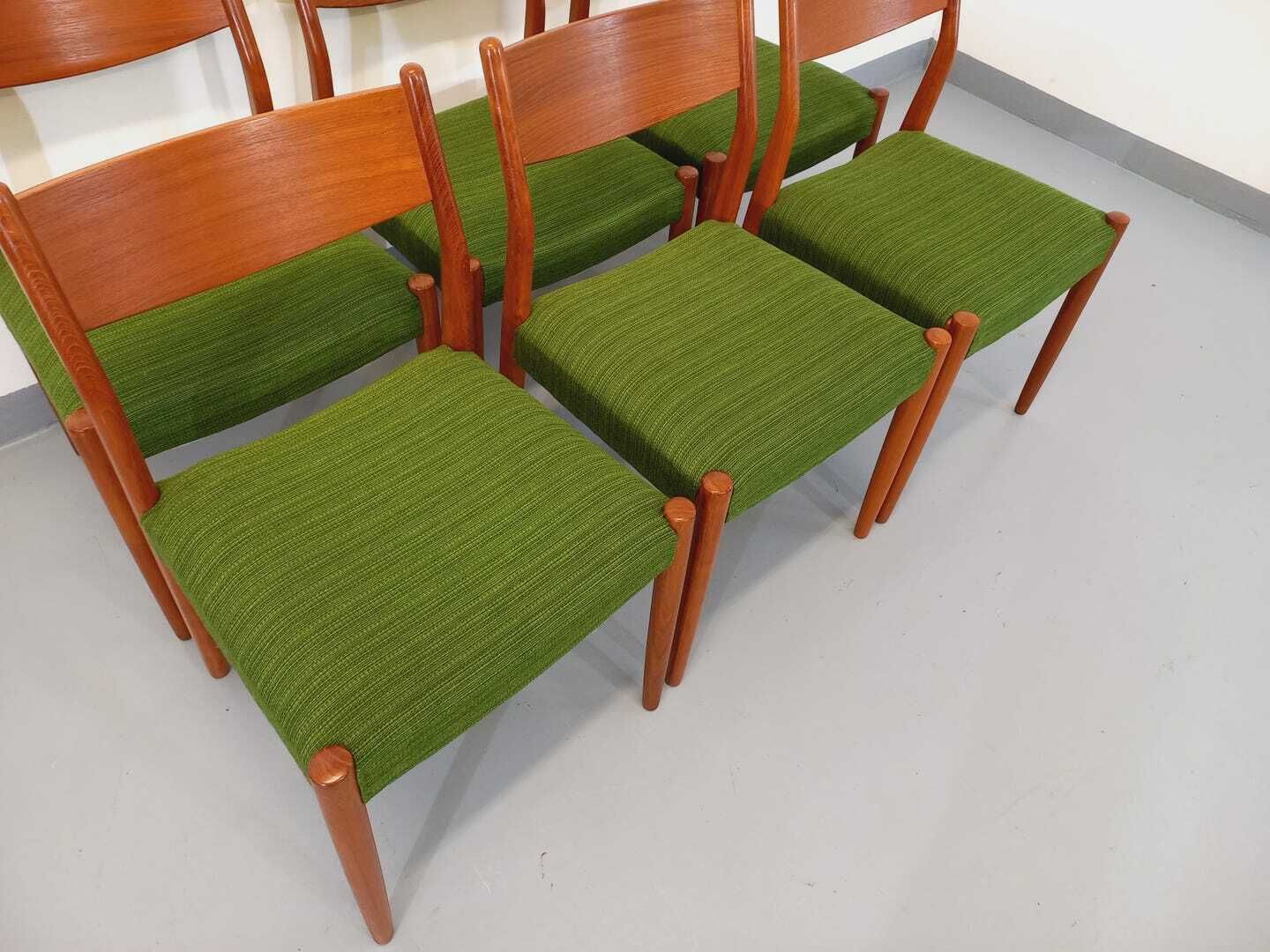 6 chaises scandinaves en teck, années 1950 photo vinterior