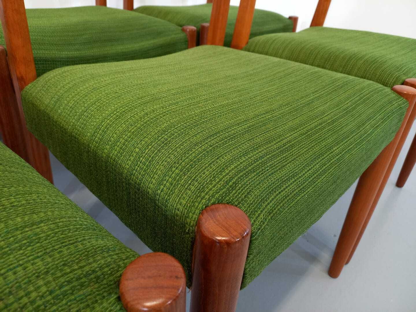 6 chaises scandinaves en teck, années 1950 photo vintage