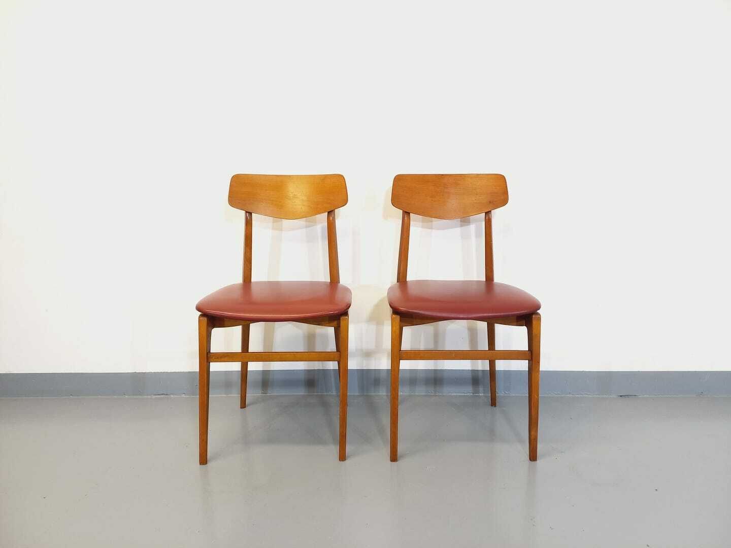 2 chaises scandinaves en hêtre, années 1950 photo for sale