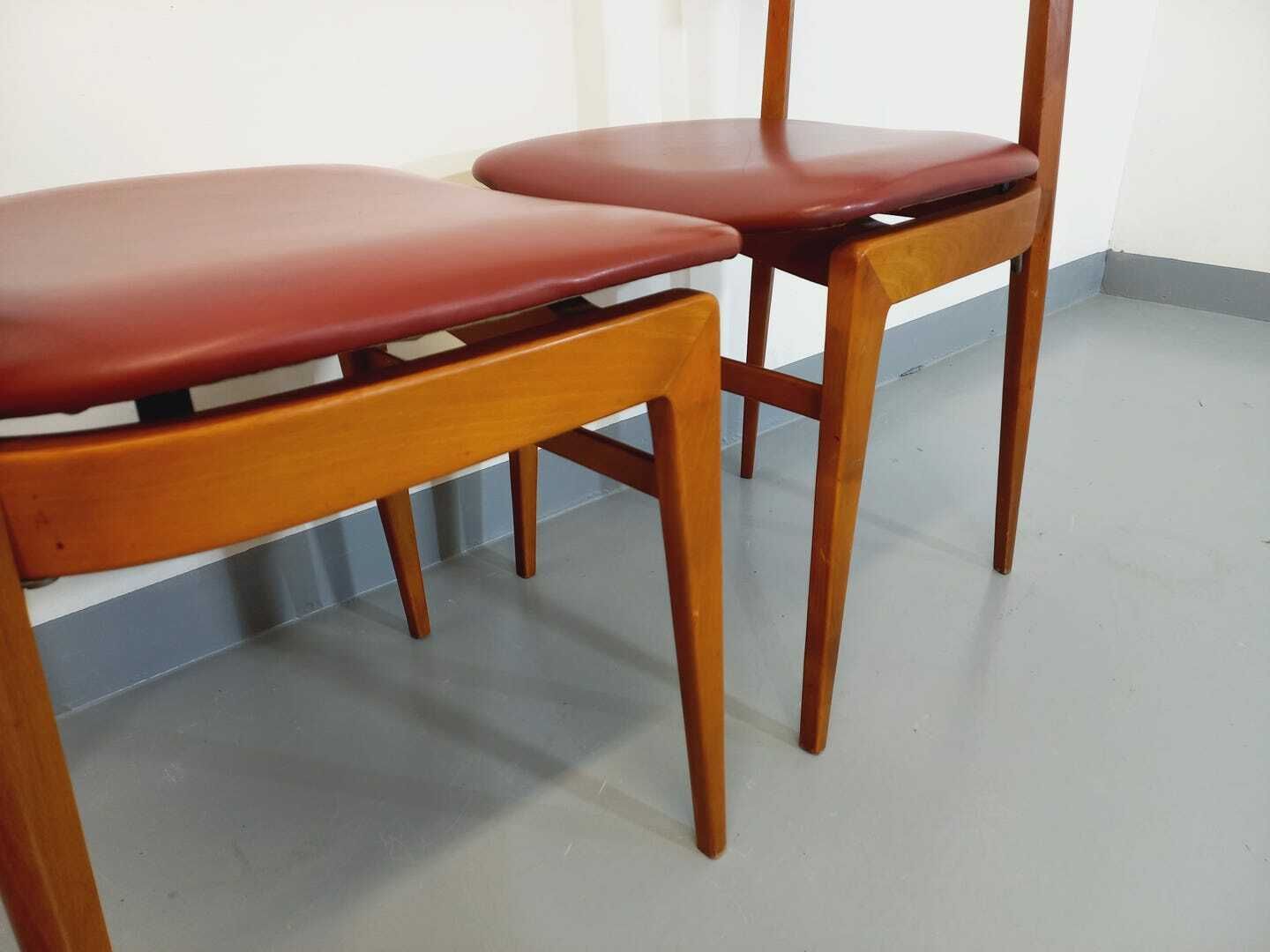 2 chaises scandinaves en hêtre, années 1950 photo Mobilier