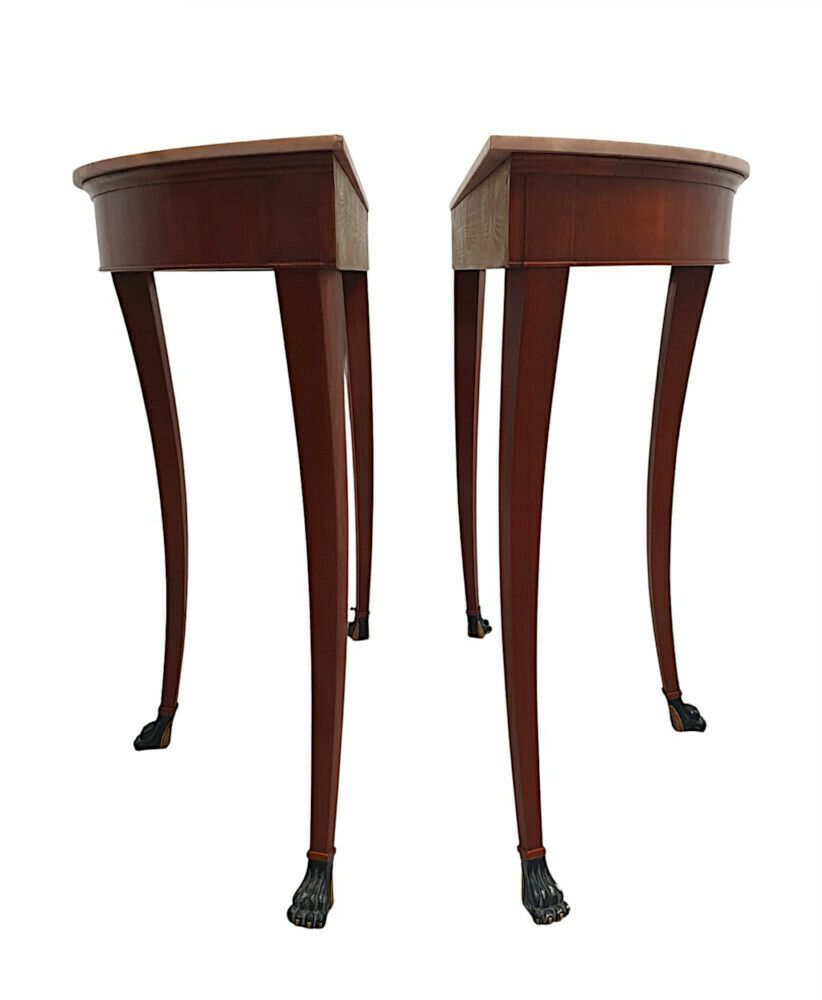 A Very Rare Pair Of Early 20th Century Marble Topped Console Tables photo Furniture