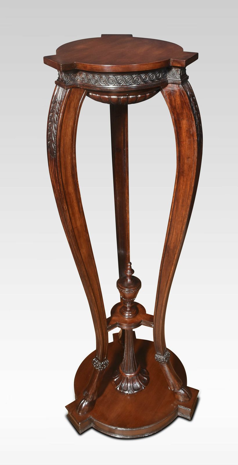 Pair Of Neo Classical Style Carved Mahogany Stands photo Home Decor
