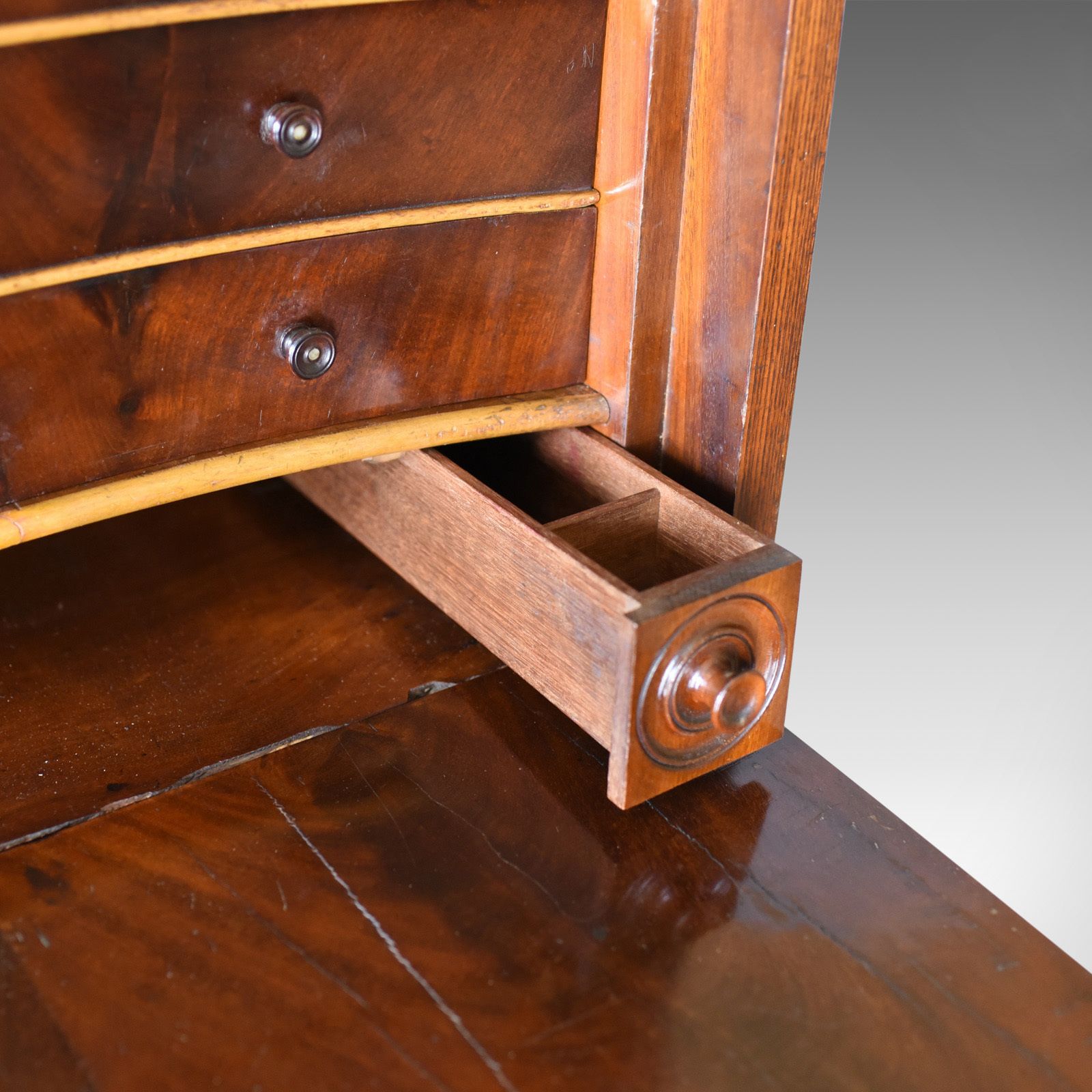 Antique Bureau Desk, French, Escritoire, Oak, 19th Century Circa 1870 photo 1650.0