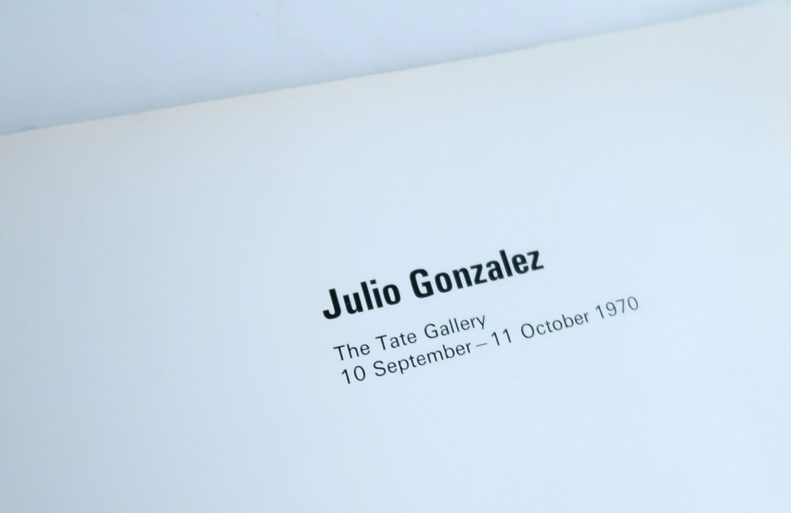 Catalogus: Julio Gonzalez, The Tate Gallery, London, Jaren 1970 / Art, Modern, Sculpture photo furniture
