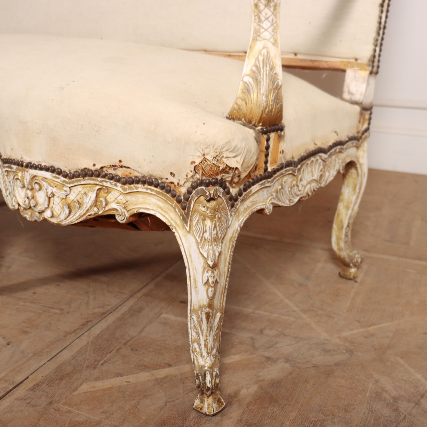 French Canape Sofa, 1800s, Antique photo 1980.0