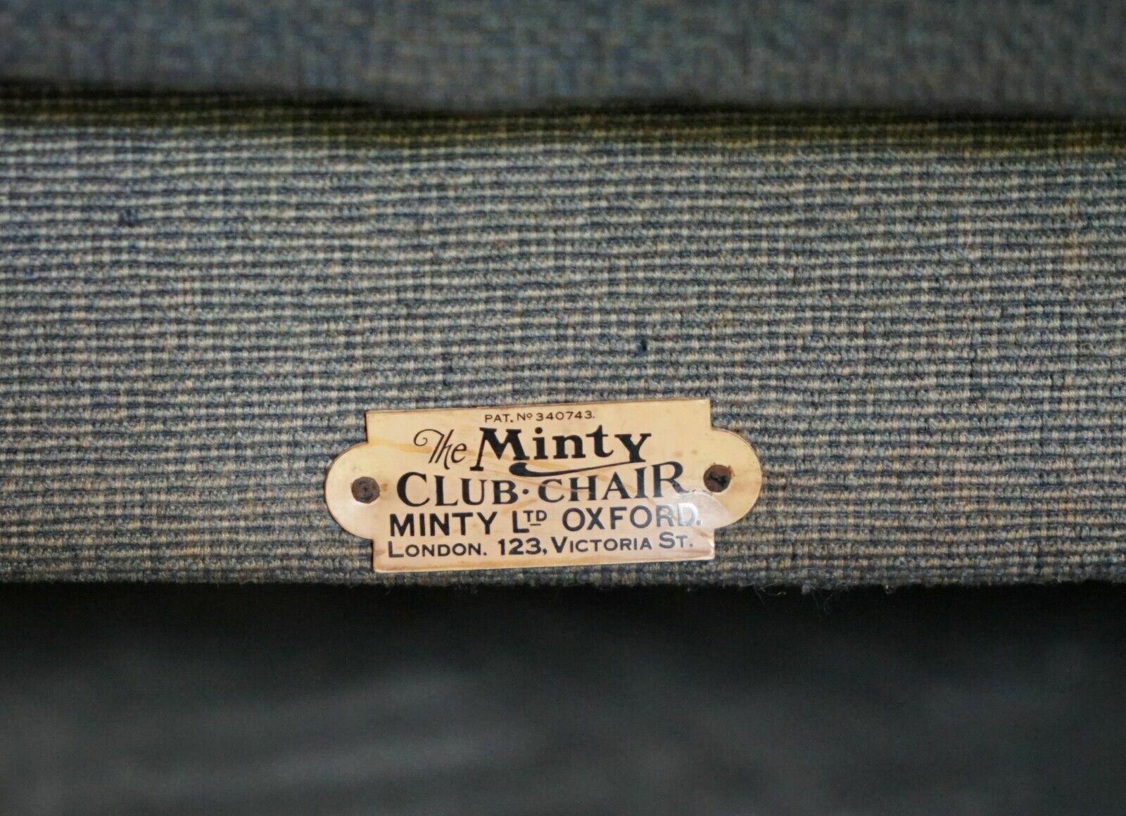 Super Rare 1933 Antique Minty Oxford Three Piece Sofa & Armchair Suite & Receipt photo Furniture