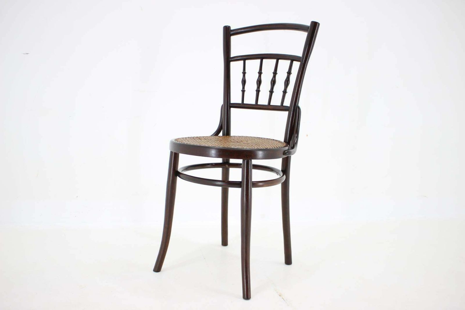 Furniture 1930s Bentwood Beech Chair With Pedig Seat, Austria photo