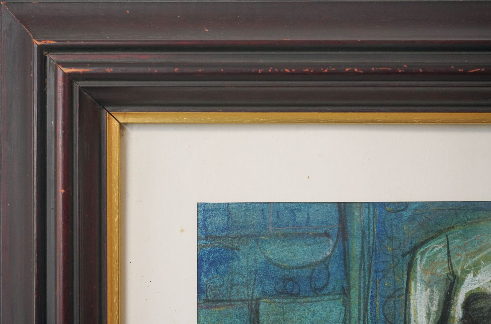 Cartoon Theatre Scene, 1970s, Oil On Canvas photo for sale