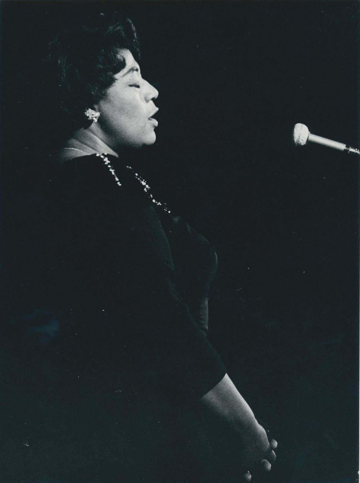 Ella Fitzgerald On Stage, Black And White, Date Unknown 20th Century