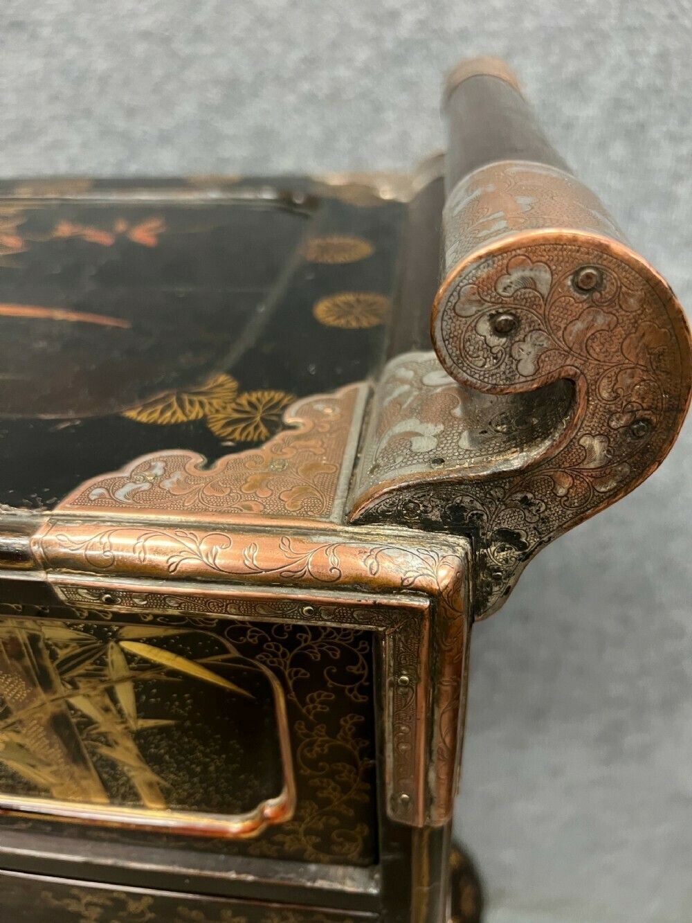 photo furniture Japanese Meiji Period Shodana Cabinet On Stand