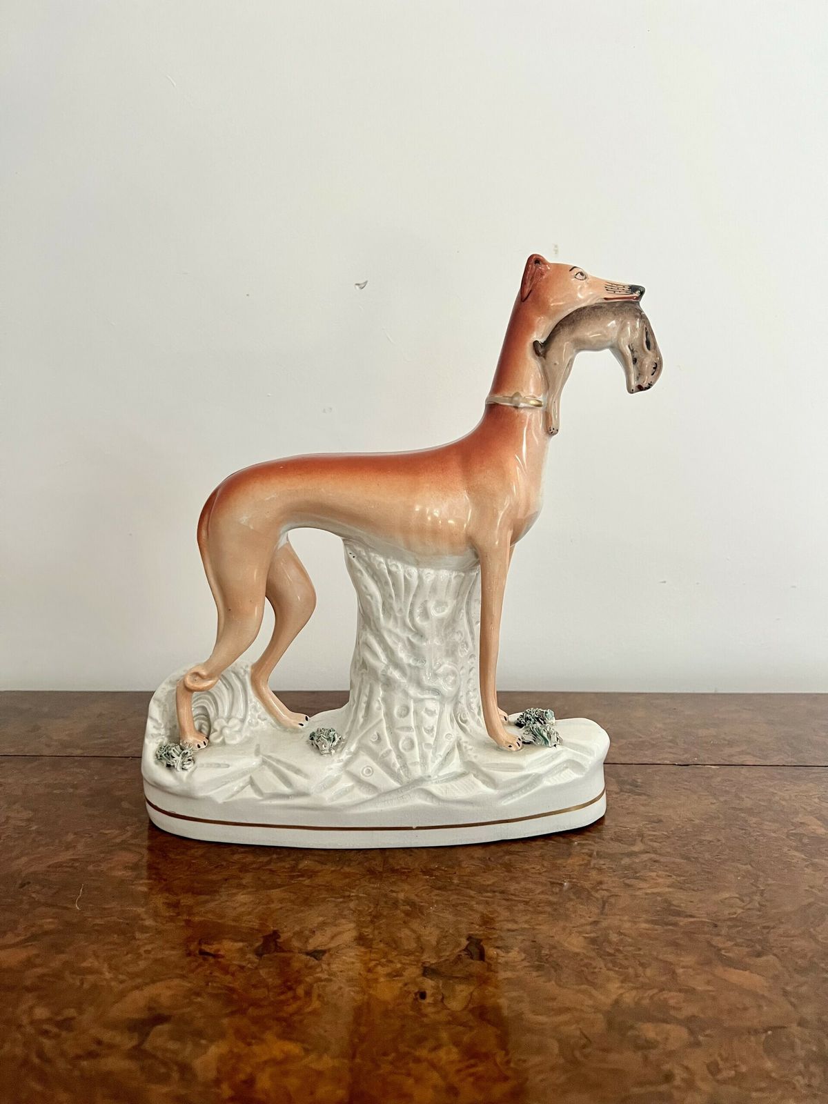 Unusually Large Antique Staffordshire Greyhound photo buy