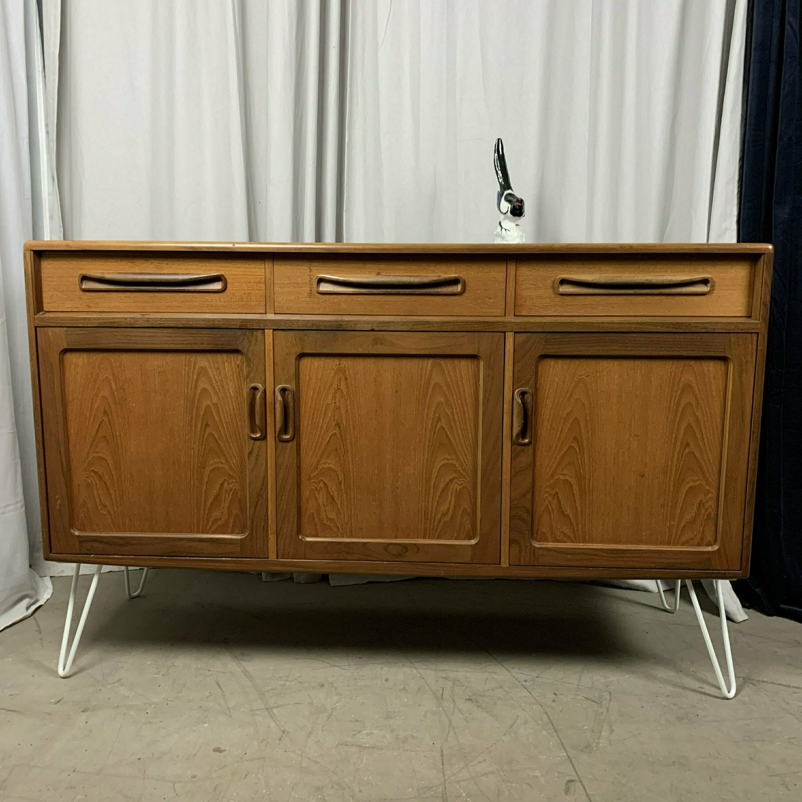 G Plan Fresco Sideboard With Painted Teal Top & Brand New Hairpin Legs photo for sale