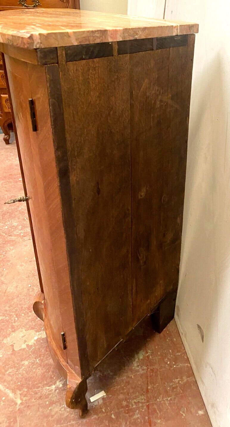 Curved Louis XV Style Corner Inlaid Rosewood 20th Century photo 525.4549125000001