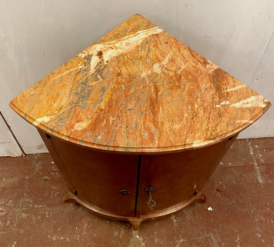 Curved Louis XV Style Corner Inlaid Rosewood 20th Century photo buy