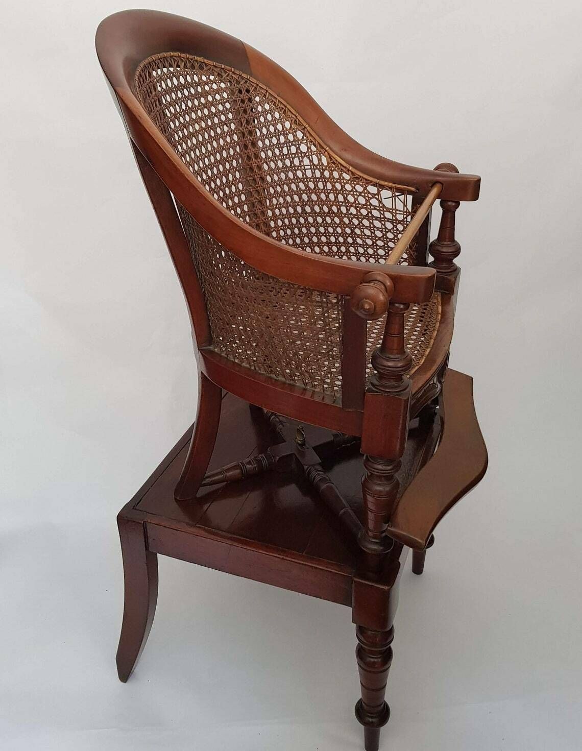 Antique Child's Convertible Highchair, Mahogany, Mid 19th Century. photo furniture