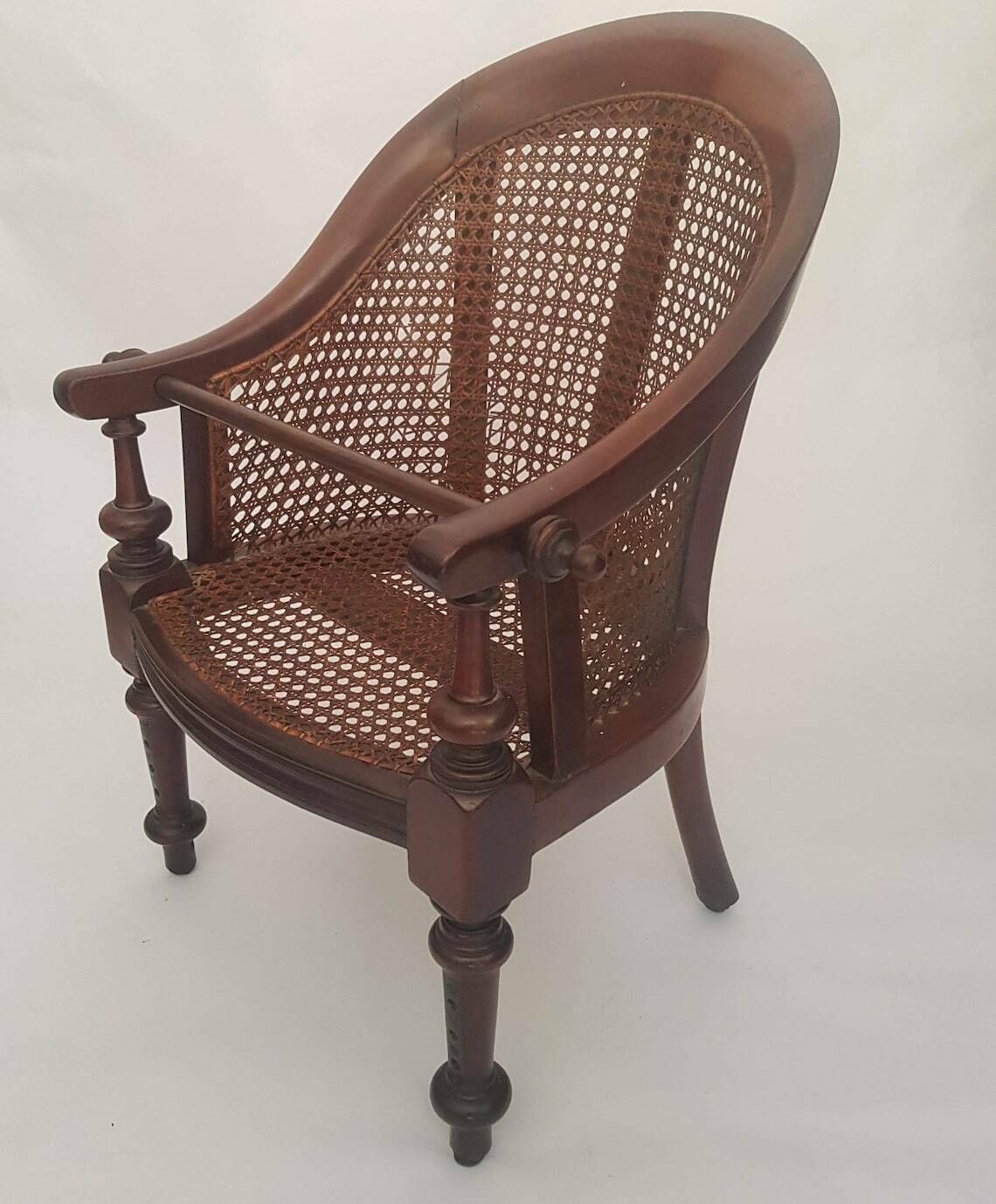 photo furniture Antique Child's Convertible Highchair, Mahogany, Mid 19th Century.