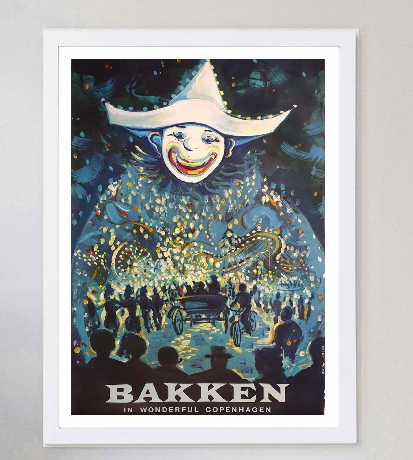 Bakken In Wonderful Copenhagen Original Vintage Poster photo for sale