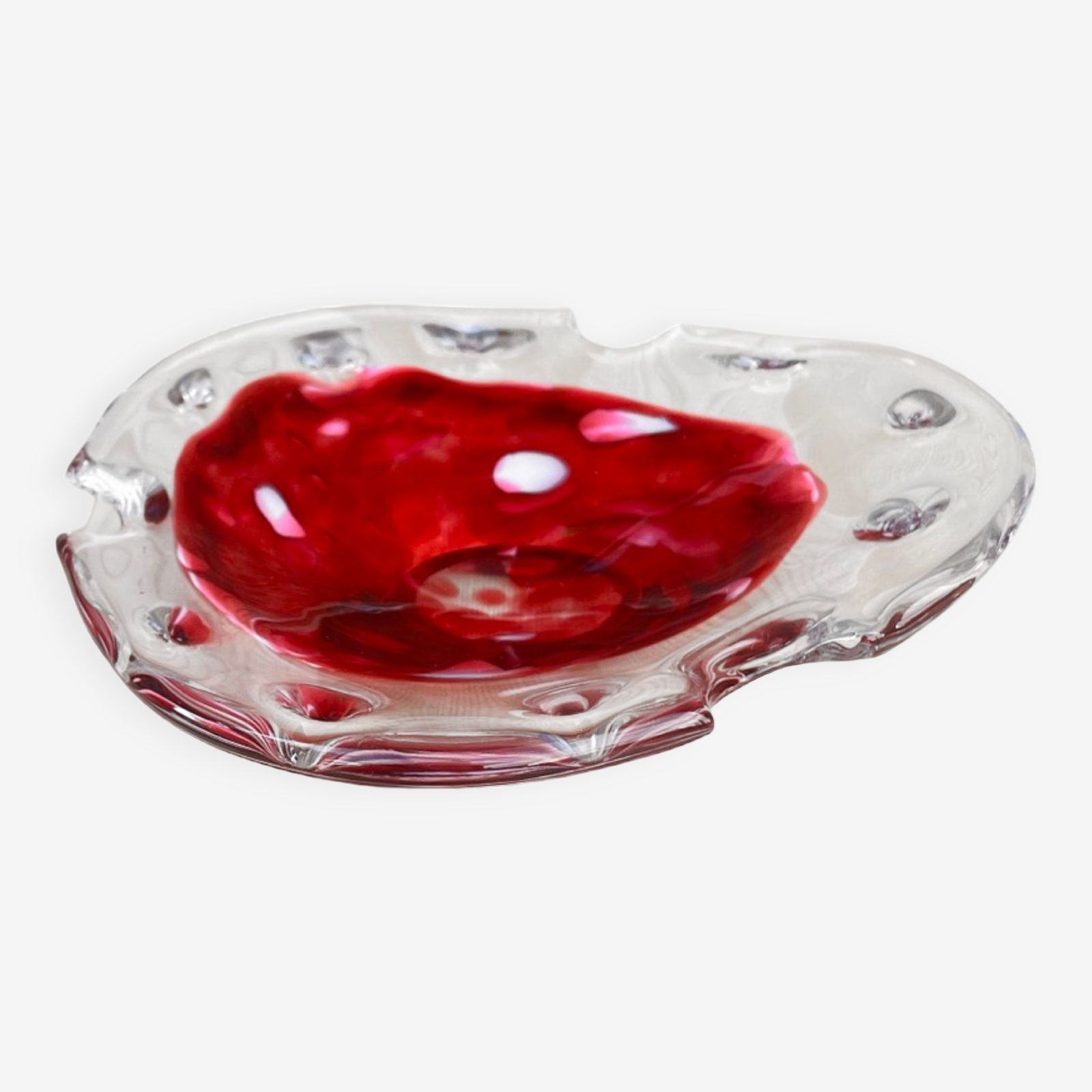 Organic Glass Ashtray, Murano, Italy, 1970s
