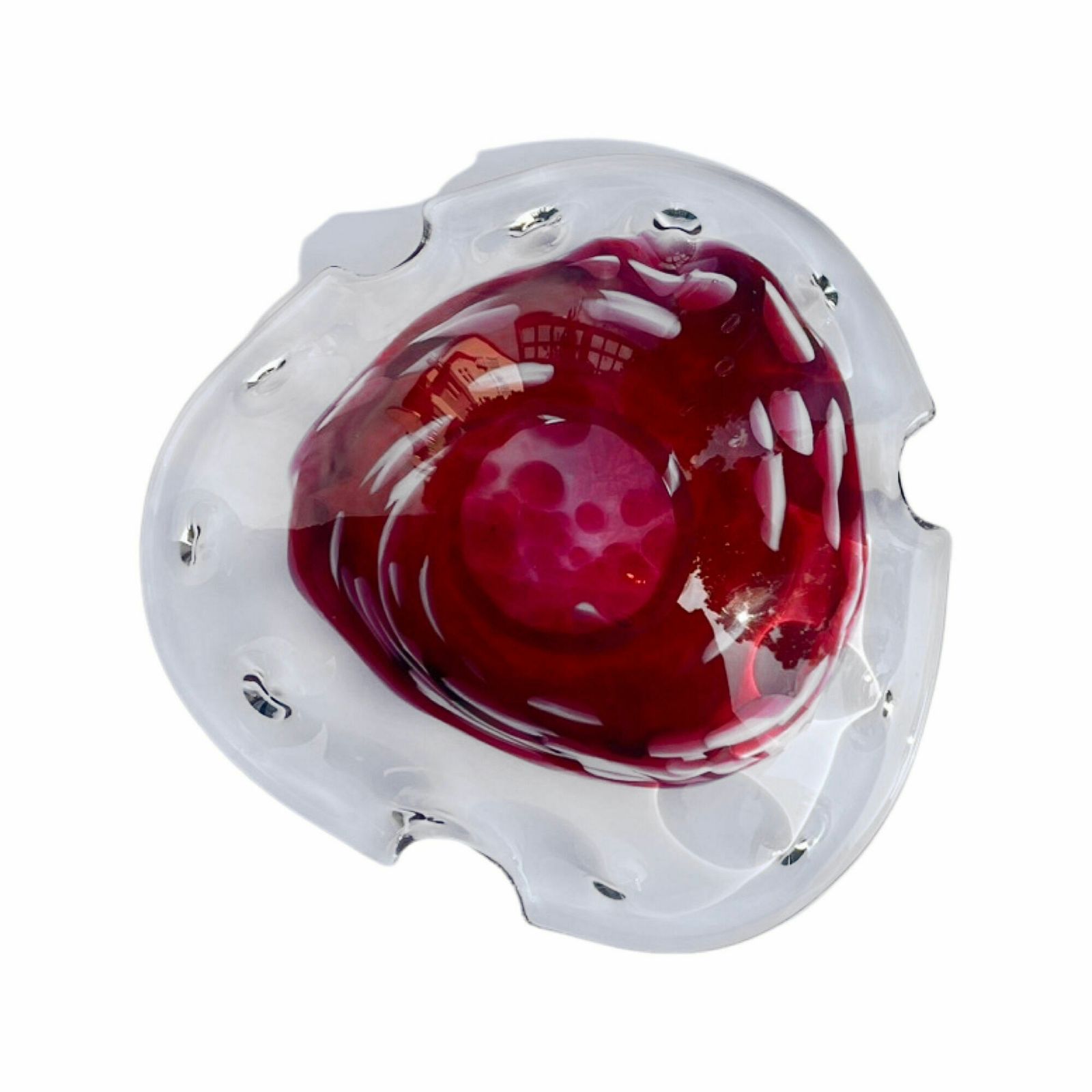 Organic Glass Ashtray, Murano, Italy, 1970s photo vintage