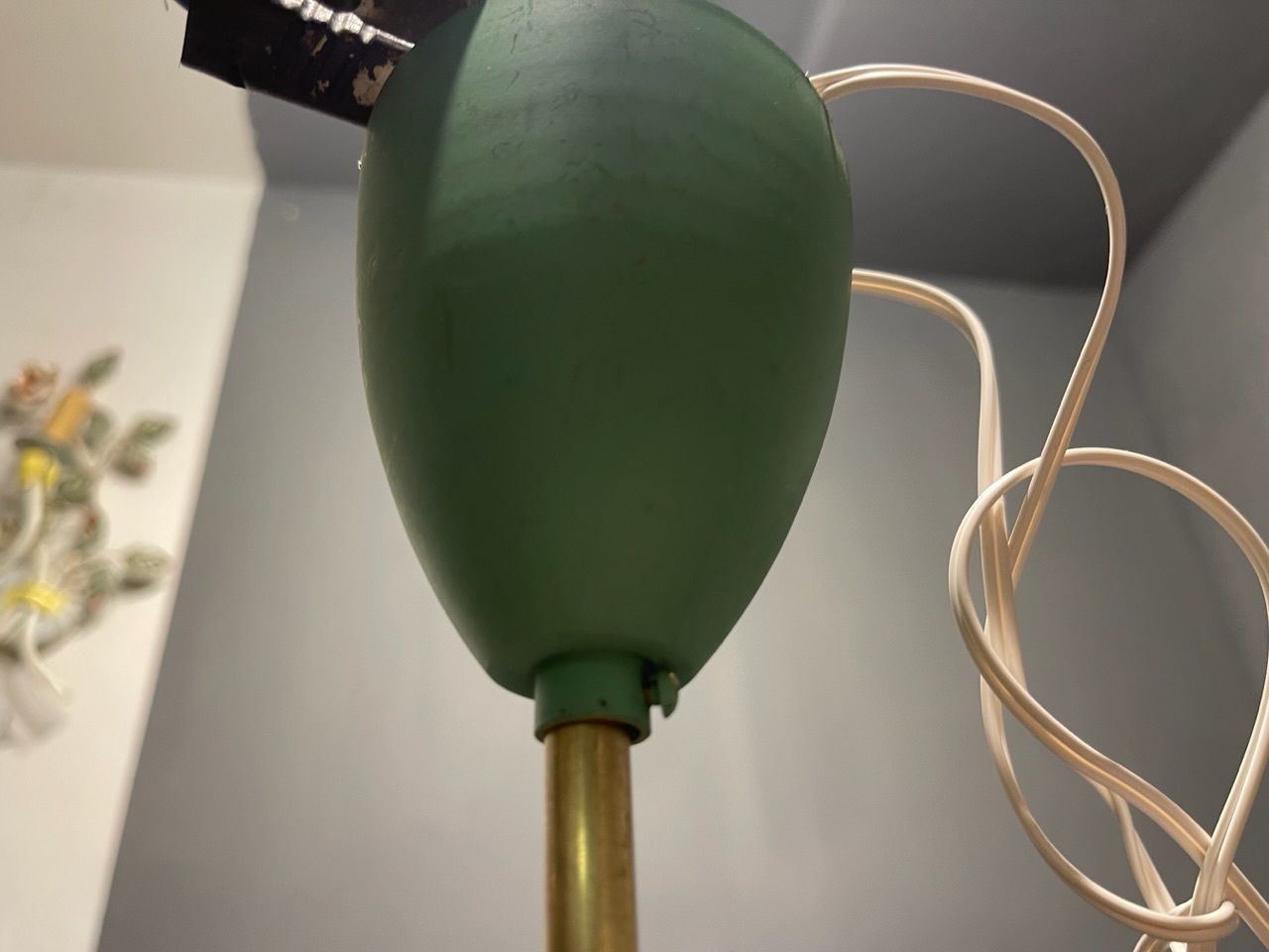 Italian Opaline Glass Light Pendant 1960’s photo buy