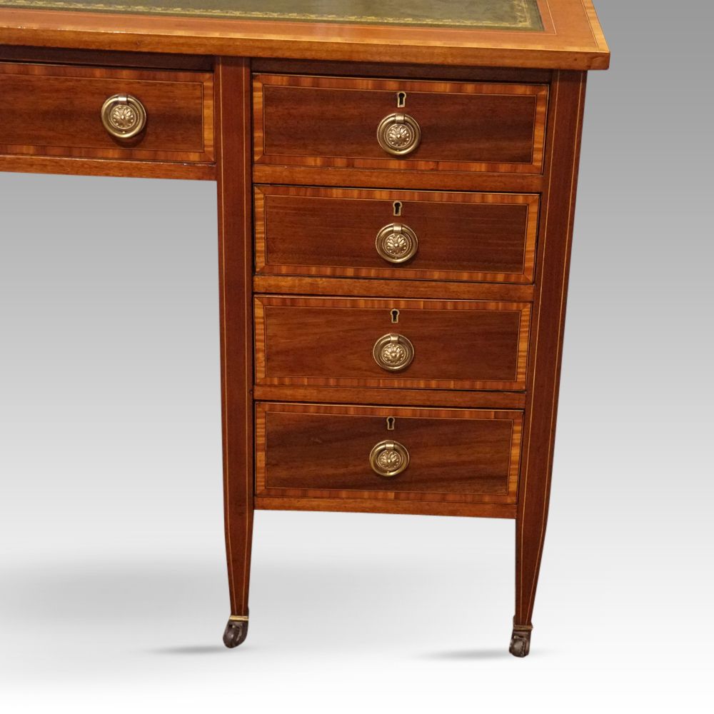 Edwardian Inlaid Mahogany Desk photo vinterior