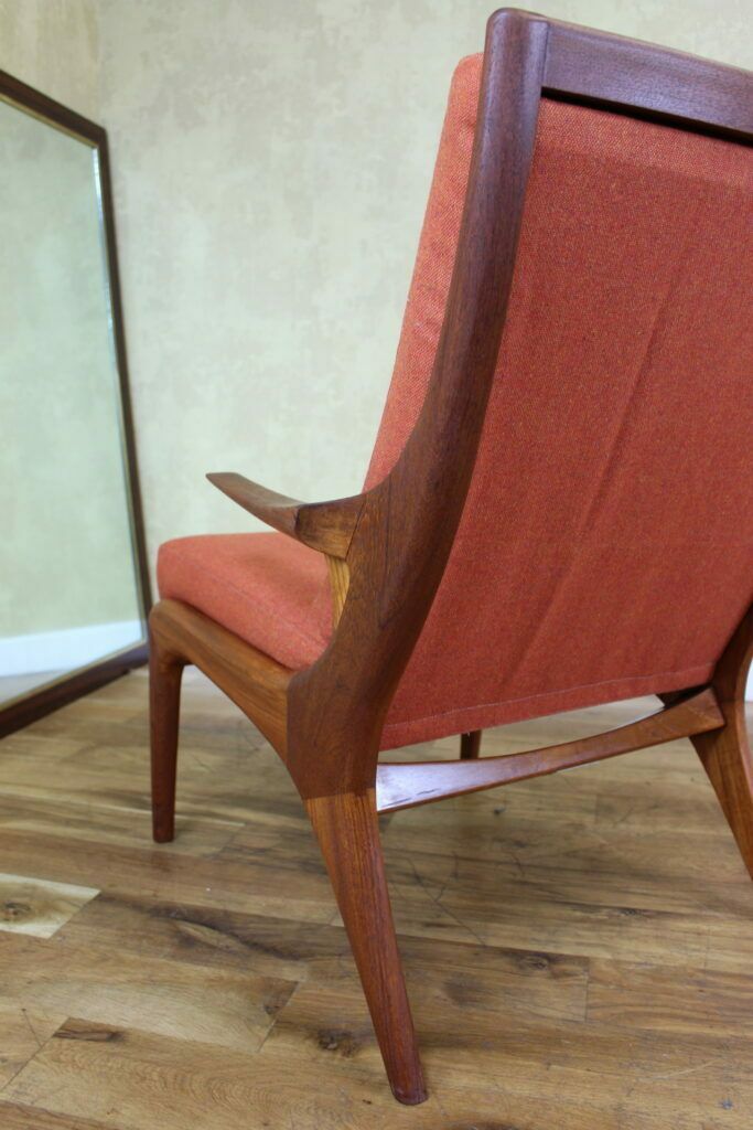 Quality British Sculptured 1960s Teak Armchair photo 965.0