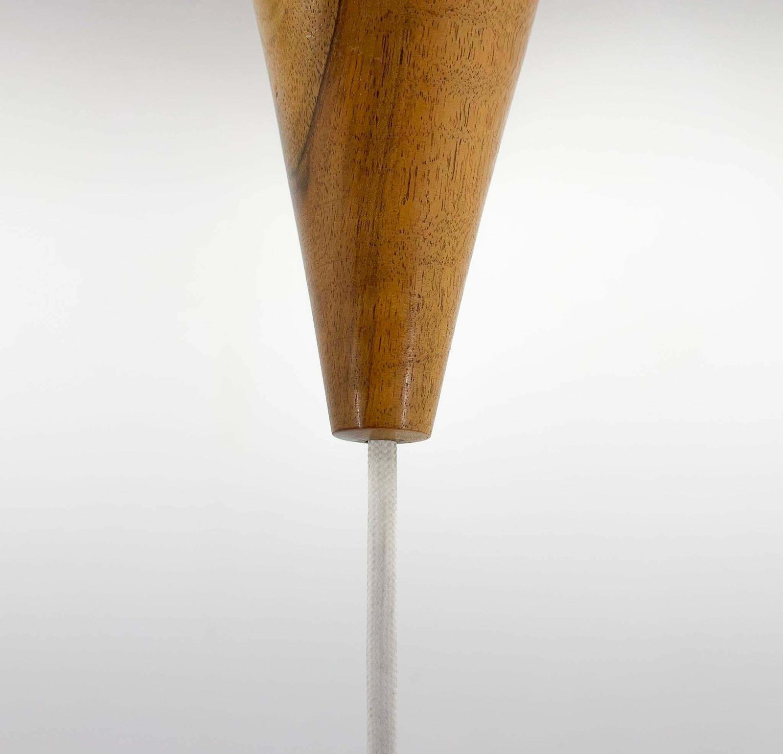 1960s Wood And Glass Pendant Light By Uluv, Czechoslovakia, Marked By Manufactur photo vintage
