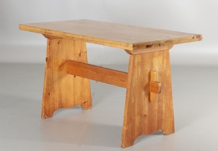 Göran Malmvall Dinner Table, Solid Pine 1940´S.  Model: His Much Sought  After Series "Svensk Fur / Sportstugemöbel" photo vinterior