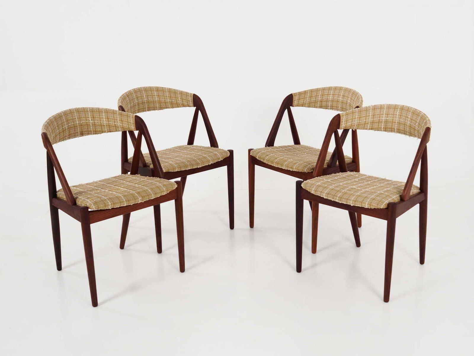 Set Of Four Teak Chairs, Danish Design, 1970s, Designer: Kai Kristiansen photo for sale