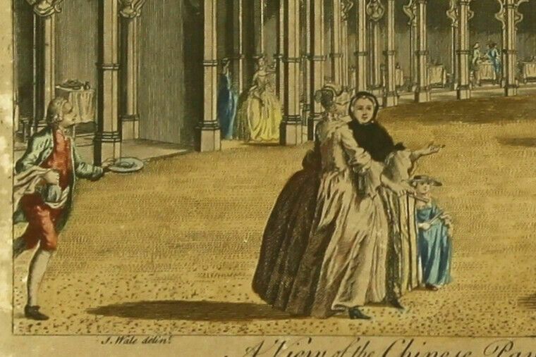 Engraving By Thomas Bowles. Chinese Pavillions And Boxes In Vaux Hall Gardens photo for sale