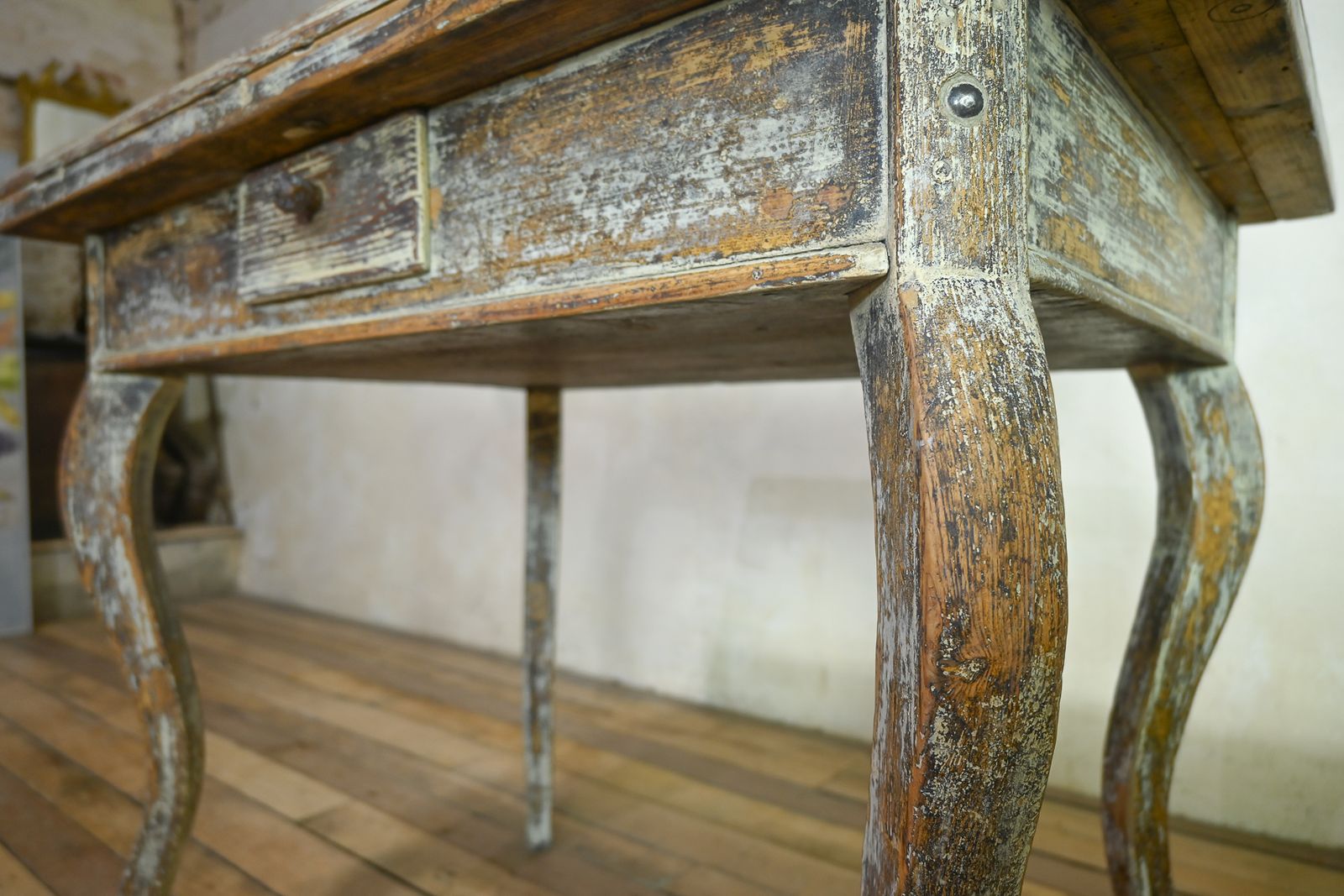 A 19th Century French Painted Swivel Top Dining Table photo 1950.0