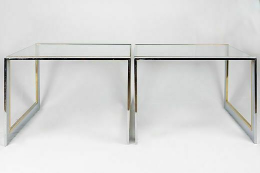 Pair Of Romeo Rega Glass Tables photo furniture