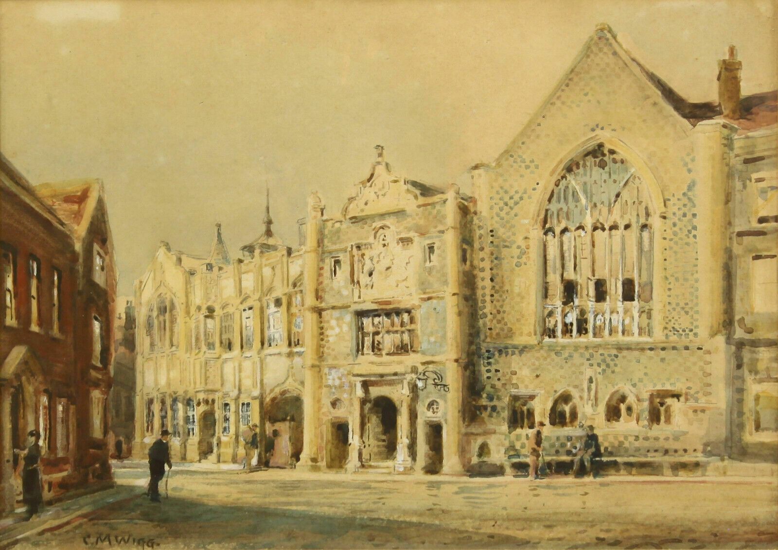Watercolour By Charles Mayes Wigg. King's Lynn Town Hall photo furniture