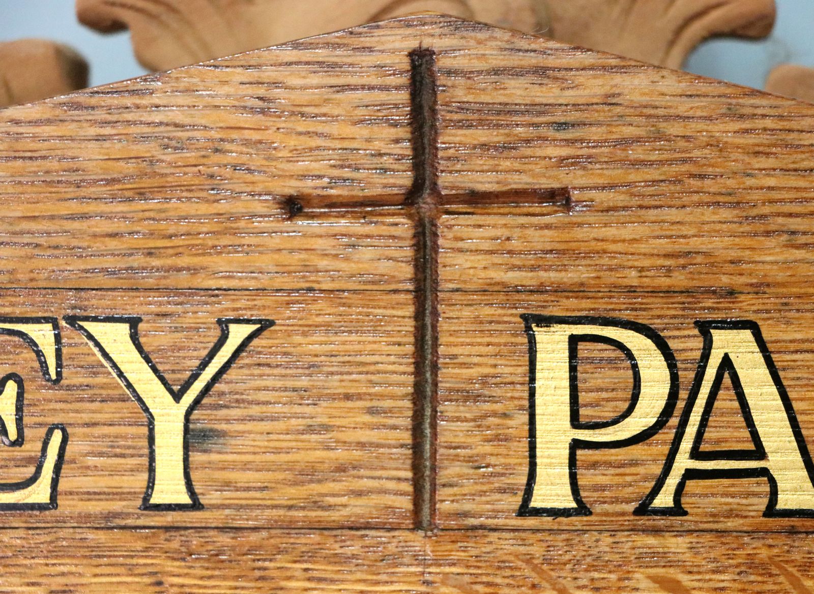 Home Decor An Unusual Late Victorian Oak Church Notice Board Sign Written Vicar Of Dibley photo