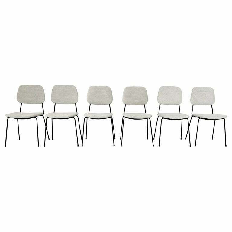 Mid Century Modern Set Of 6 Chairs, Italy, 1960s – New Upholstery